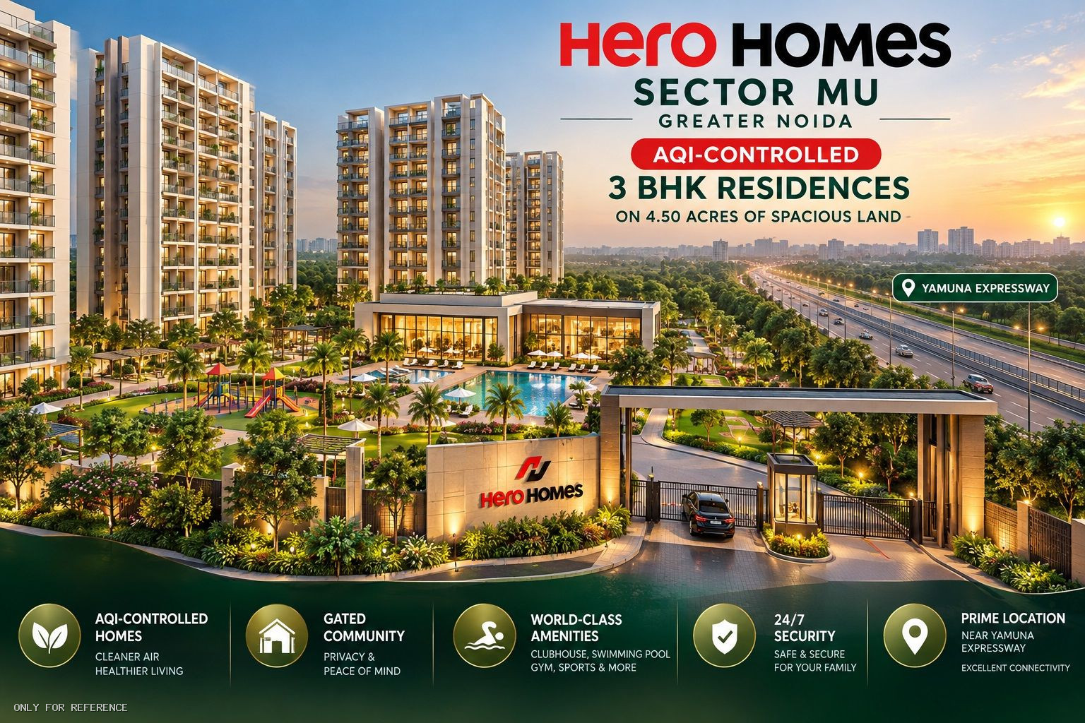 Hero Homes Sector MU Greater Noida | AQI-Controlled Premium Homes